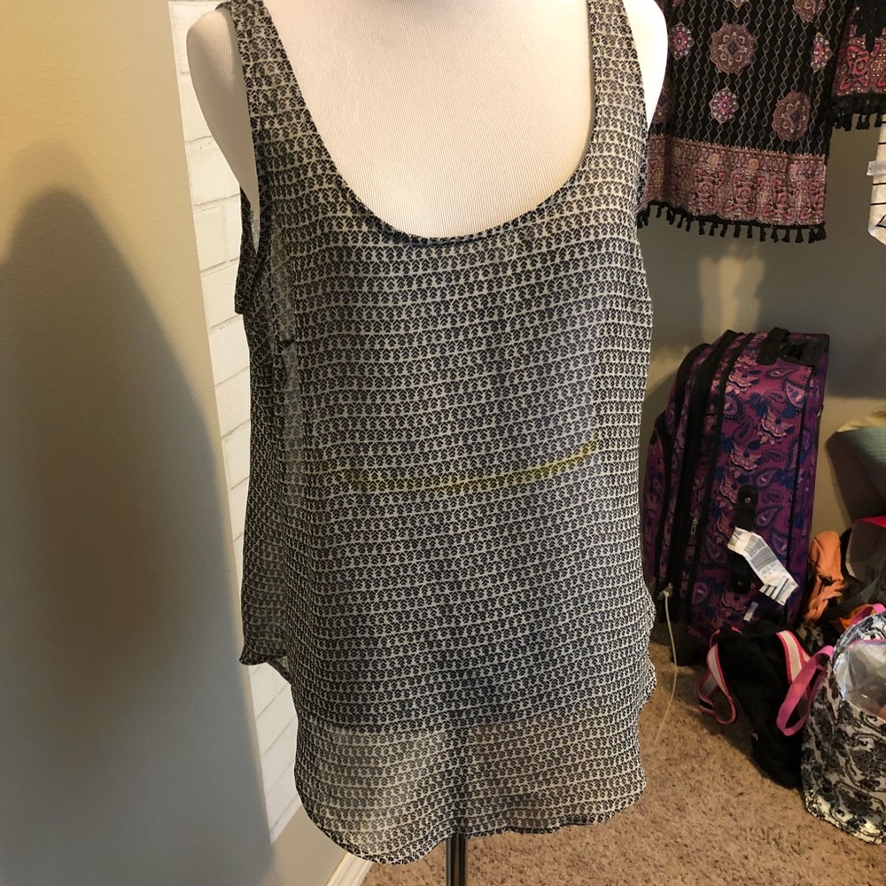 Sheer tank top M old navy